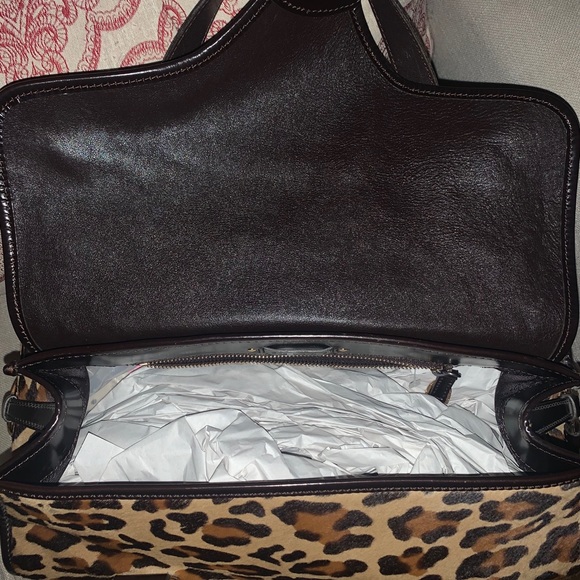 VINTAGE CELINE PONY HAIR LEOPARD PURSE - Picture 11 of 14